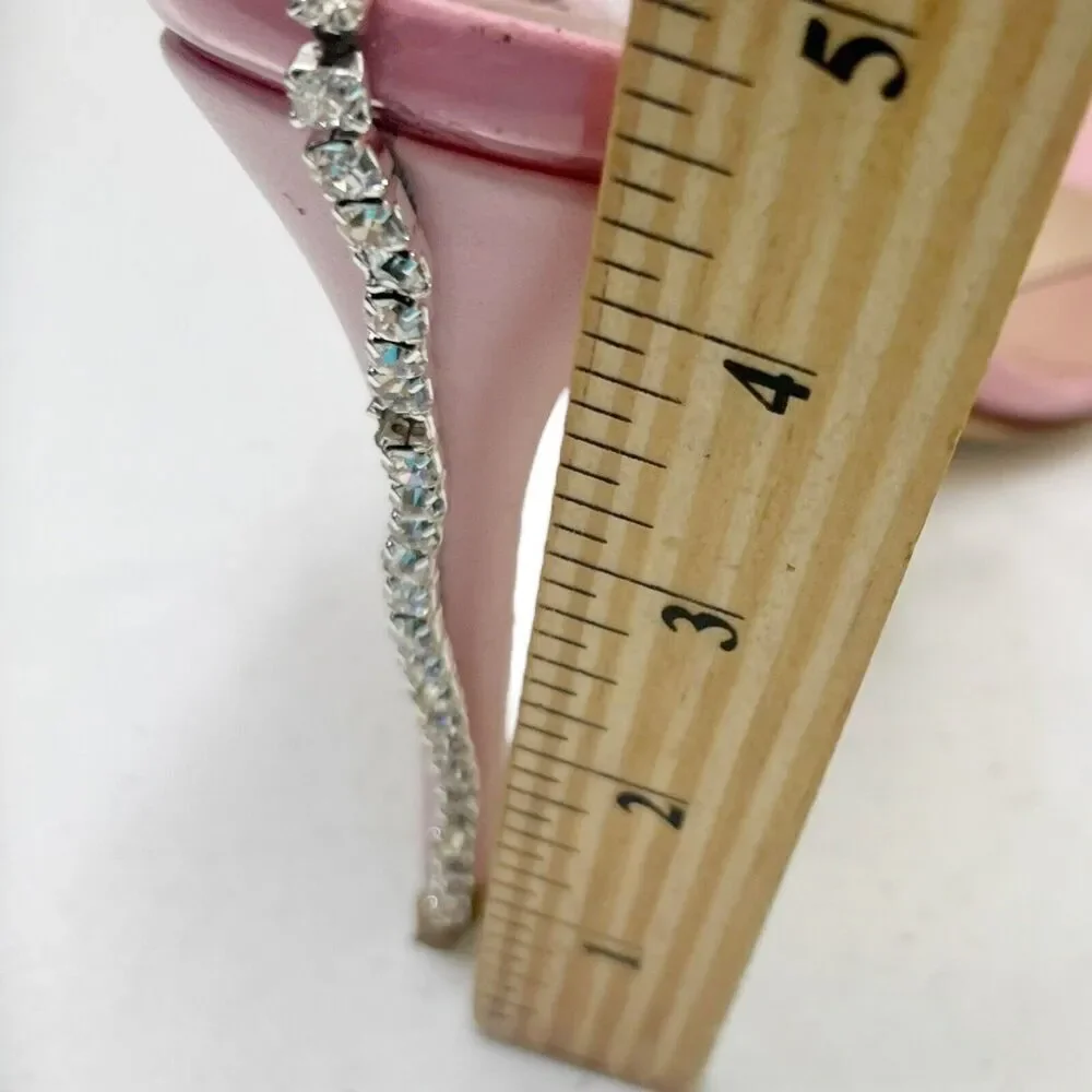 Stuart Weitzman Glam PVC Ankle Strap Pumps‎ Pink Women's Size 9